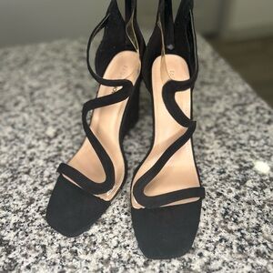 Fashion Nova Black Strappy Heels